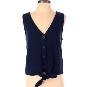 JCrew sleeveless top front tie
